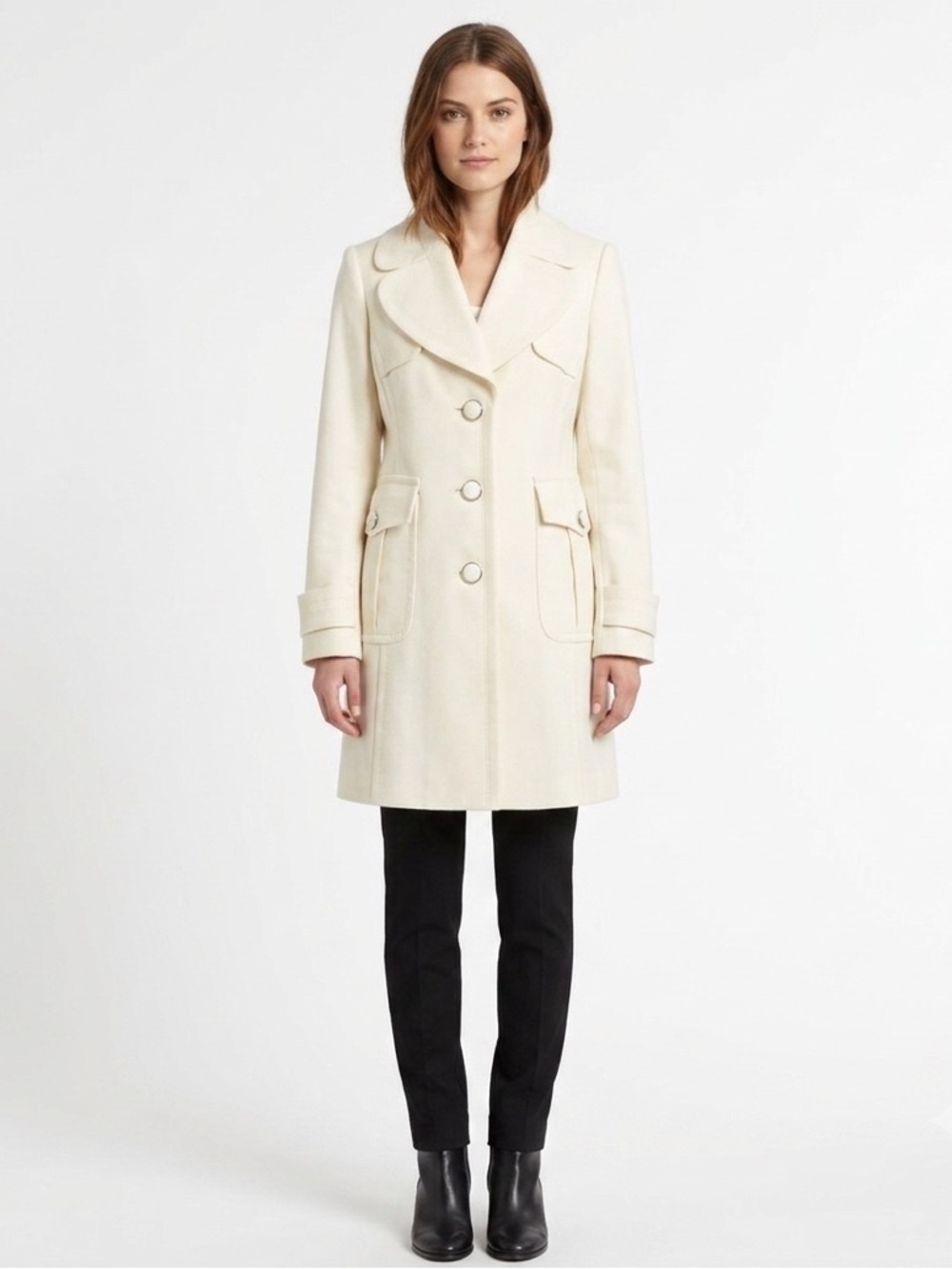 Sandro Angelozzi cream trench coat - 100% cotton - size 8